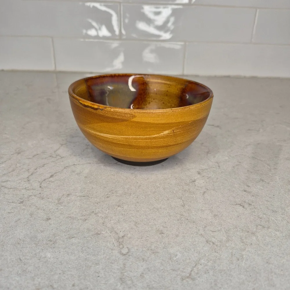 Sango Bowl Splash 4951 Reactive Glaze Brown